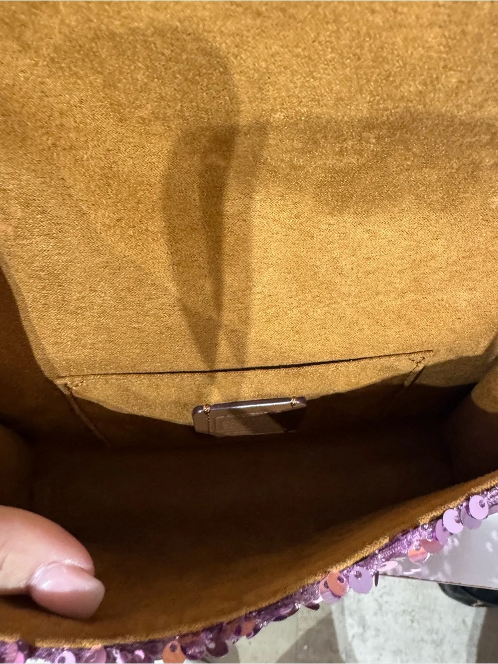 Coach Lavender Sequin Crossbody Bag